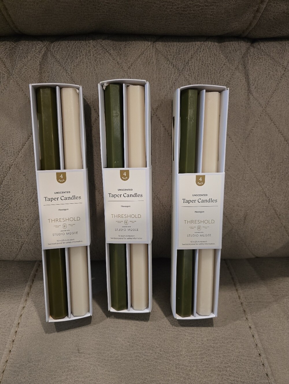 Threshold Studio McGee Target Taper Candles Hexagon 3 Packs Of 4 New